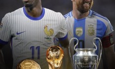 现役球员中仅梅西&登贝莱，同时获得了世界杯&欧冠冠军和金球奖