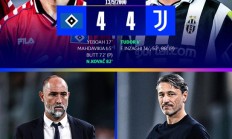 欧冠尤文4-4多特并非首次，25年前的尤文曾4-4战平汉堡